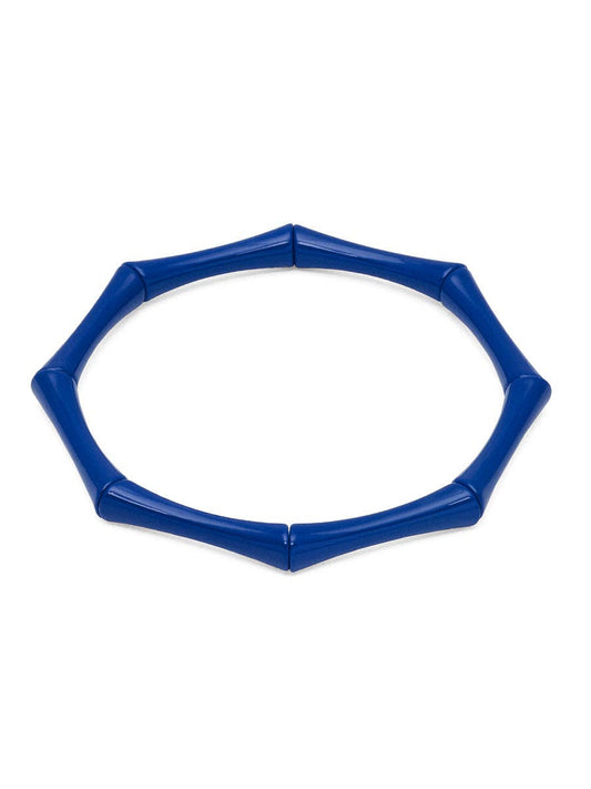 Enamel Bamboo-Style Stretch Bracelet