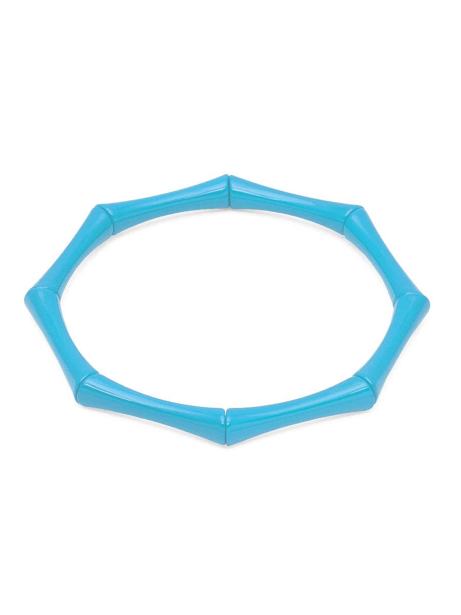 Enamel Bamboo-Style Stretch Bracelet