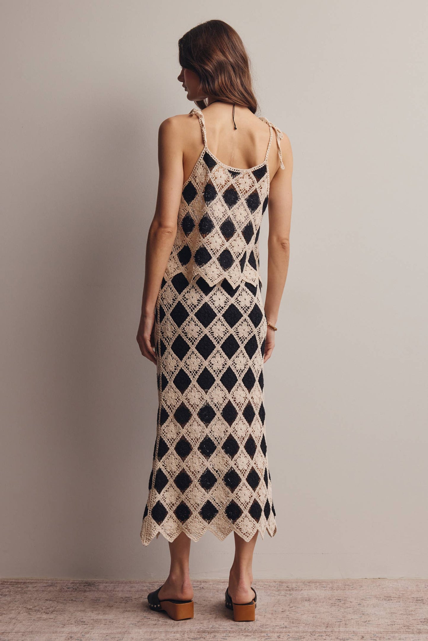 Crochet Diamond Midi Skirt