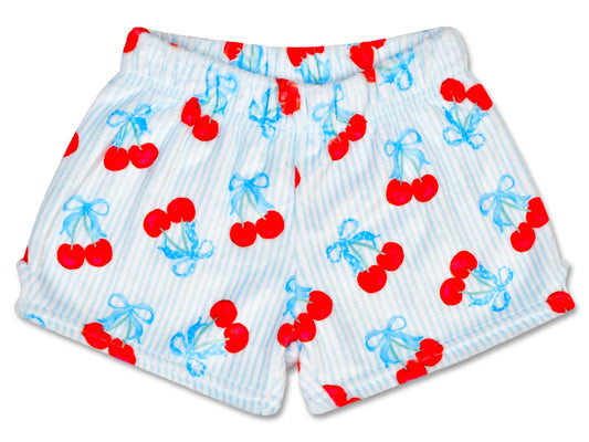 Cherry on Top Plush Shorts (Youth X-Small (4-6))