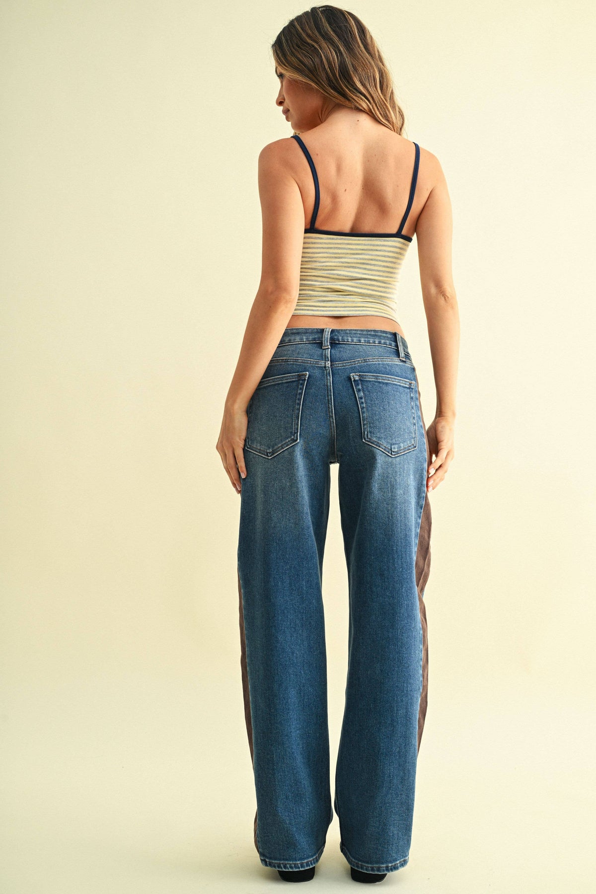 Corduroy Side Panel Wide Leg