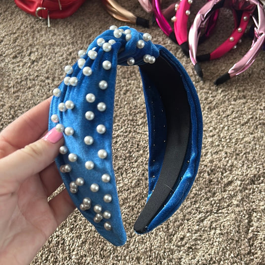 UB blue pearl headband