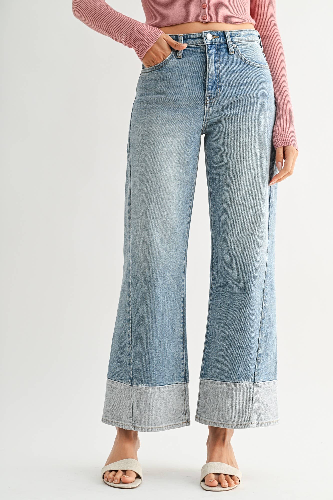 Two Toned Hem Jean