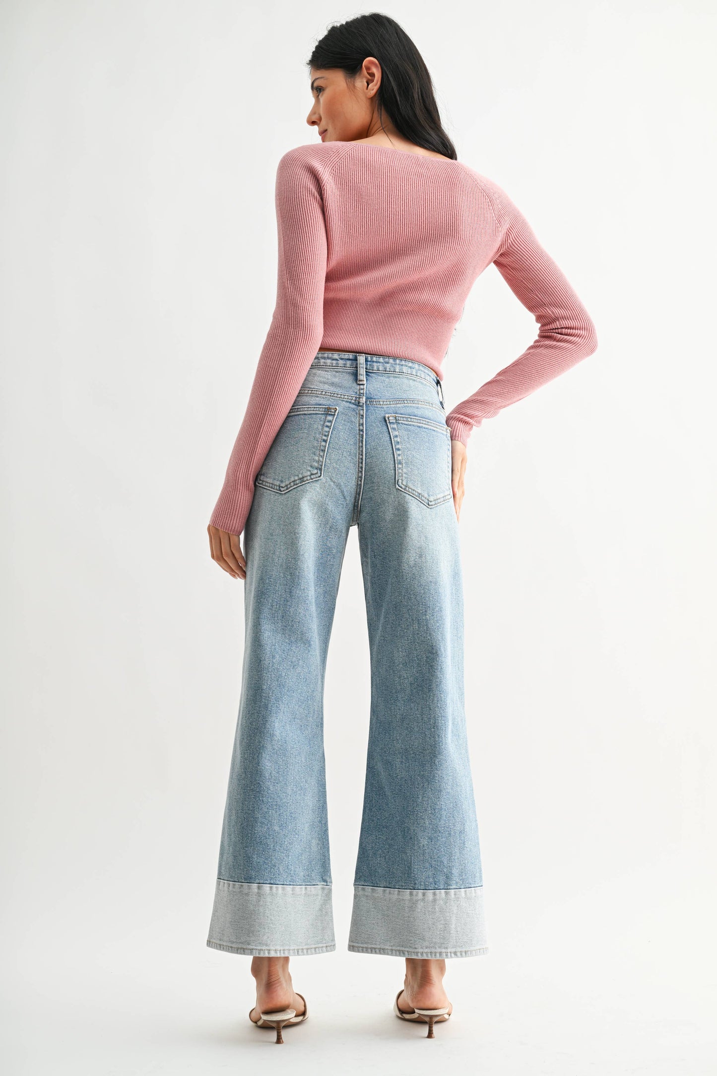 Two Toned Hem Jean