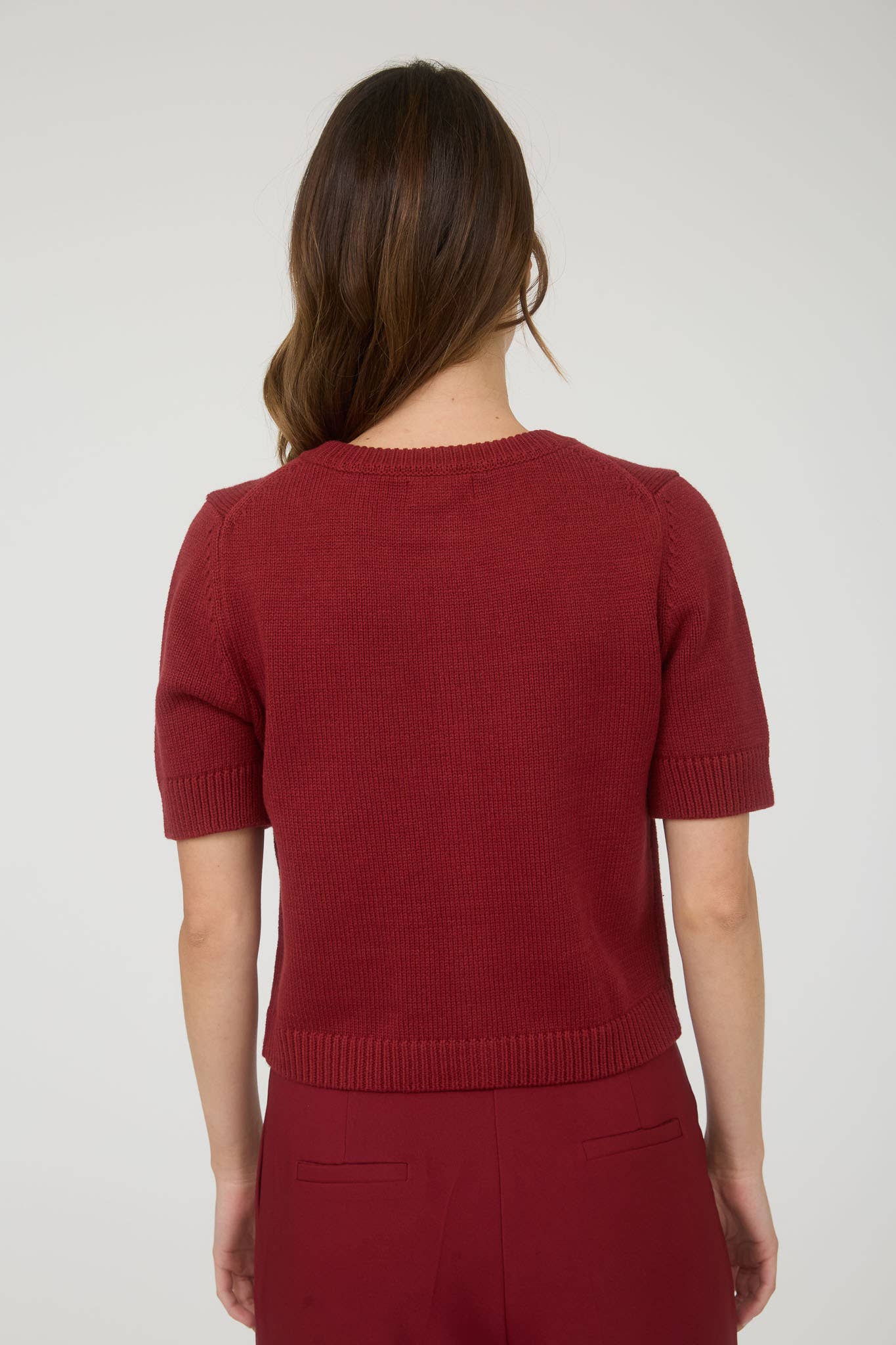 SHORT SLEEVE BUTTON DOWN KNIT CARDIGAN SWEATER