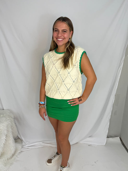 US Sleeveless Sweater - Green