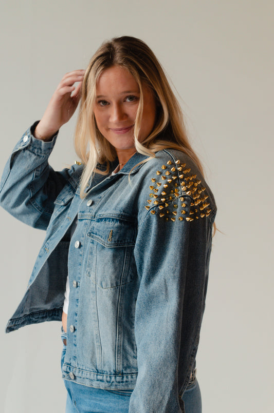 Studded denim jacket