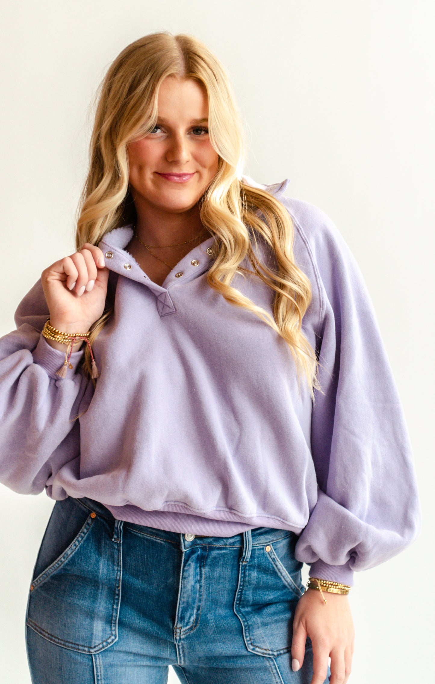 Lavender fuzzy pullover