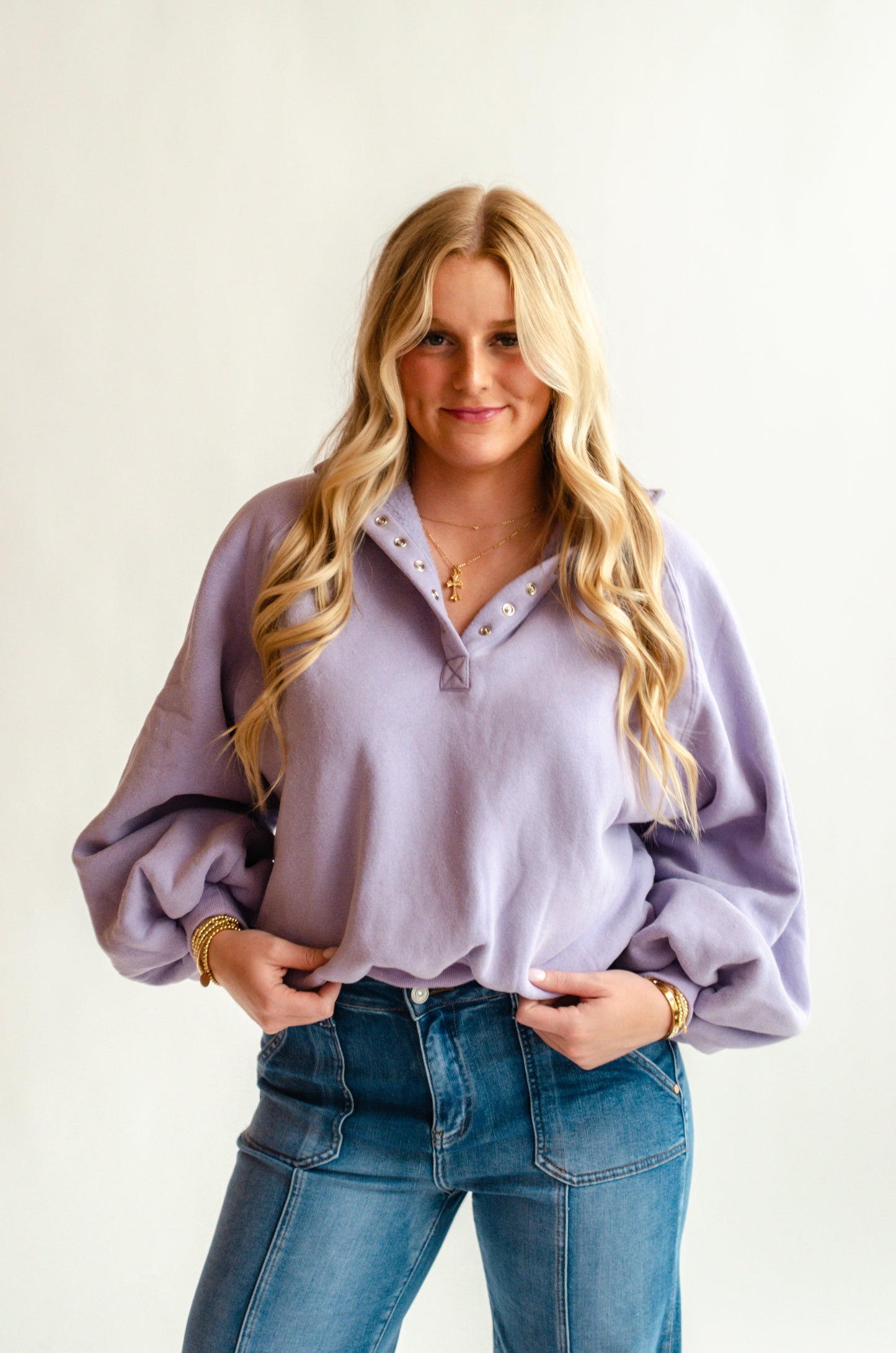 Lavender fuzzy pullover