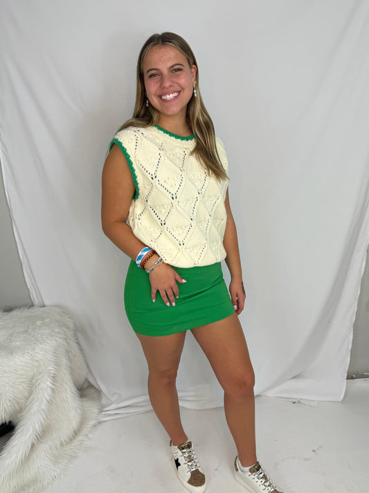 US Sleeveless Sweater - Green