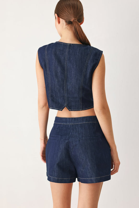 ICONIC INDIGO DENIM SKORT