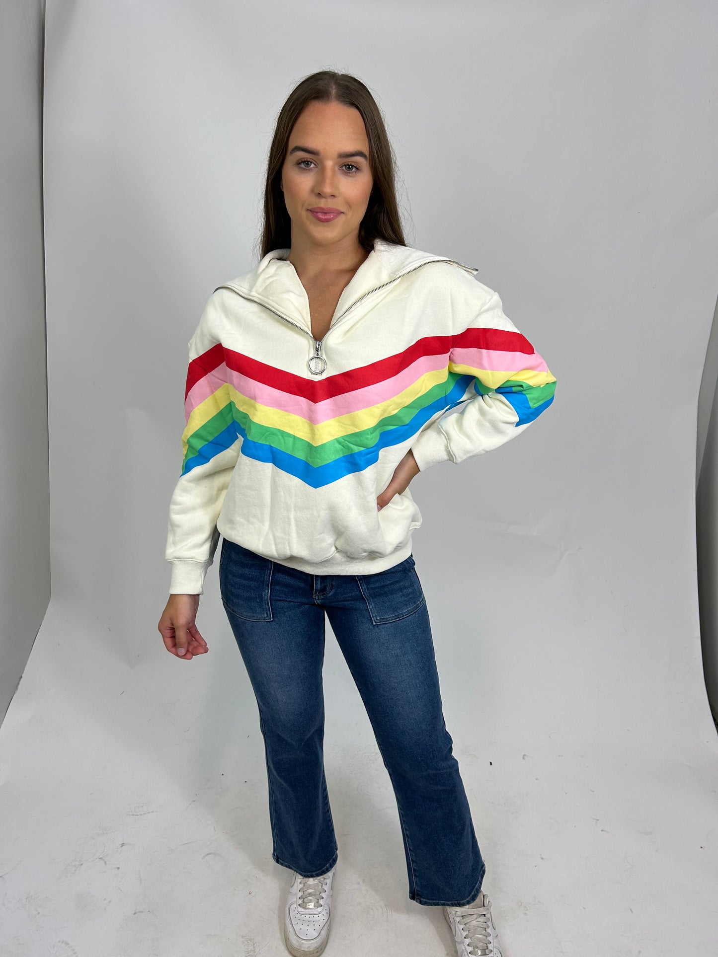 Retro chevron pullover