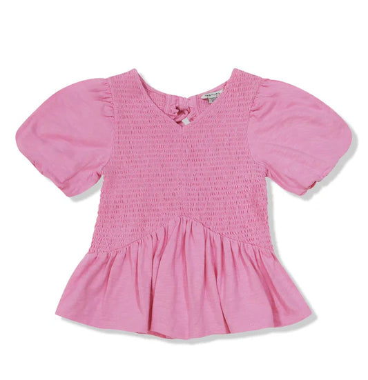 Habitual Smocked Tie Back/Pink