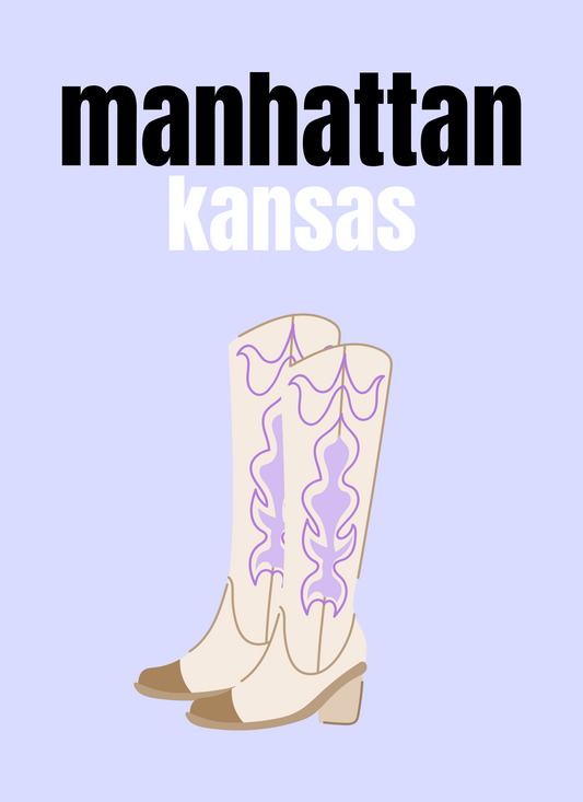 Manhattan KS boots print