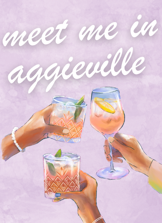 Meet me in Aggieville cheers print