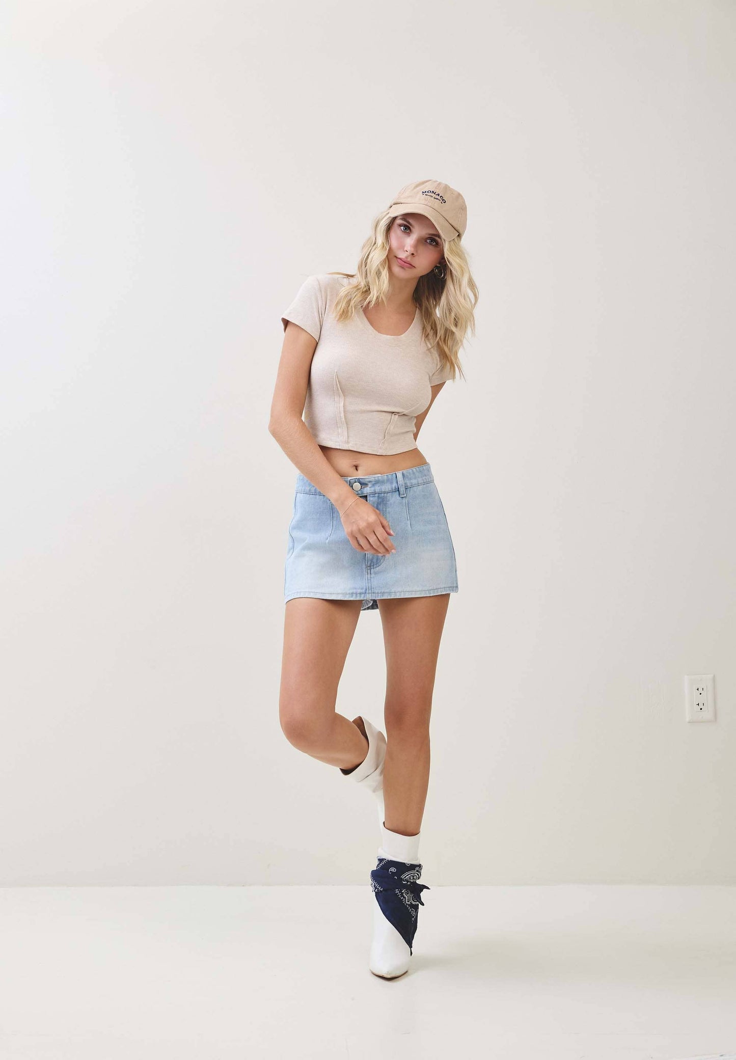 DENIM SKORT