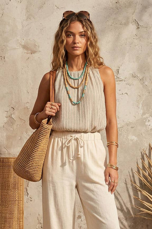 Striped Sleeveless Top