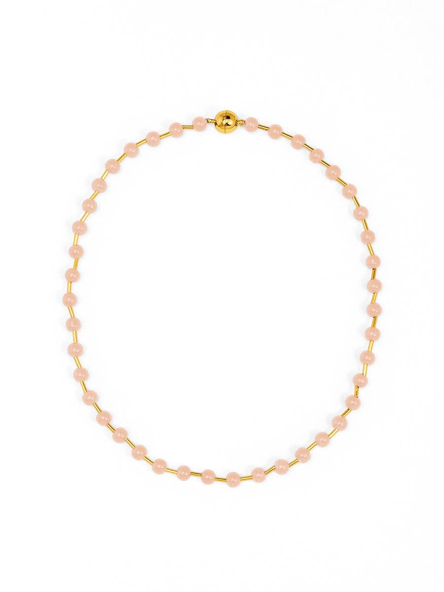 Glass Bead Magnet Short Necklace