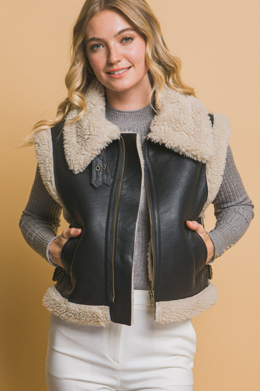 Faux Shearling Vest