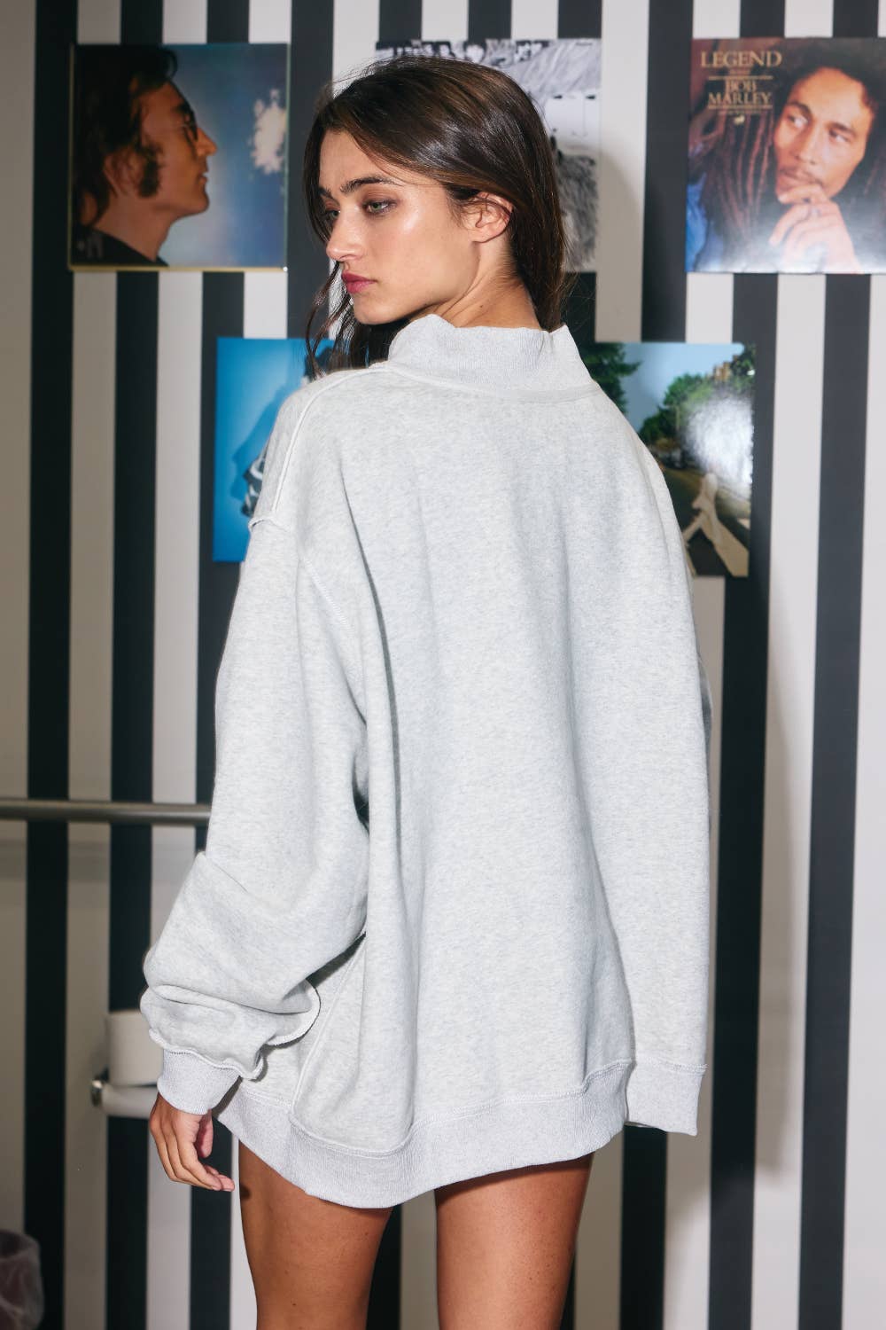 KANSAS 'KANSAS CITY & KC' Reversible Mock-neck Sweatshirt