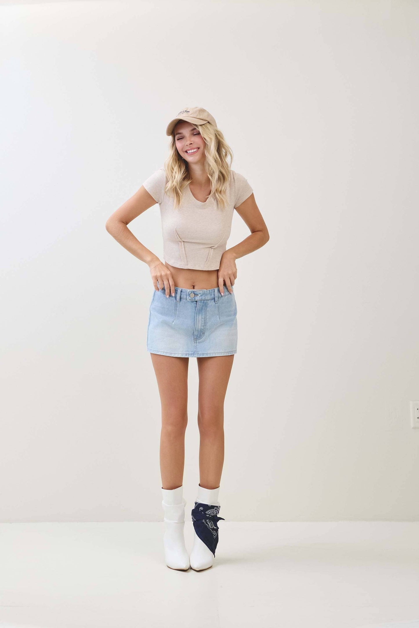 DENIM SKORT