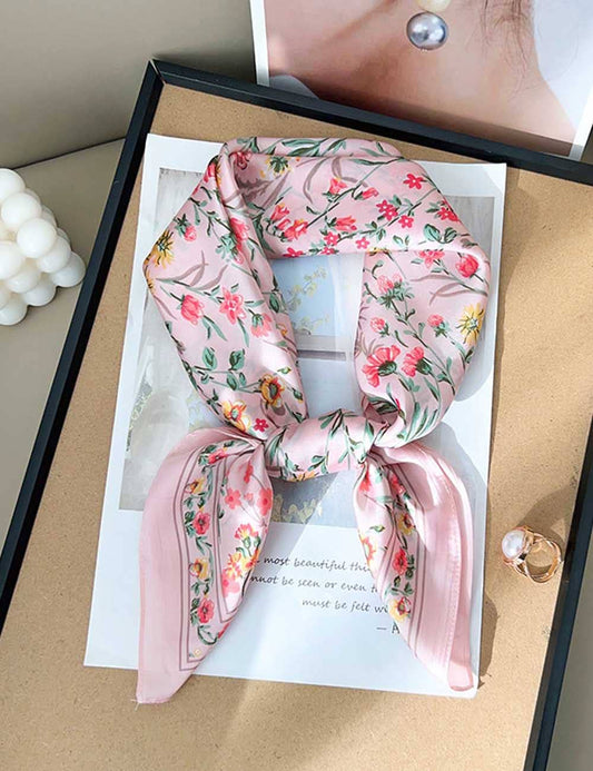 Fresh Floral Print Headscarf Square Scarf MK2BLW6W6NSI07