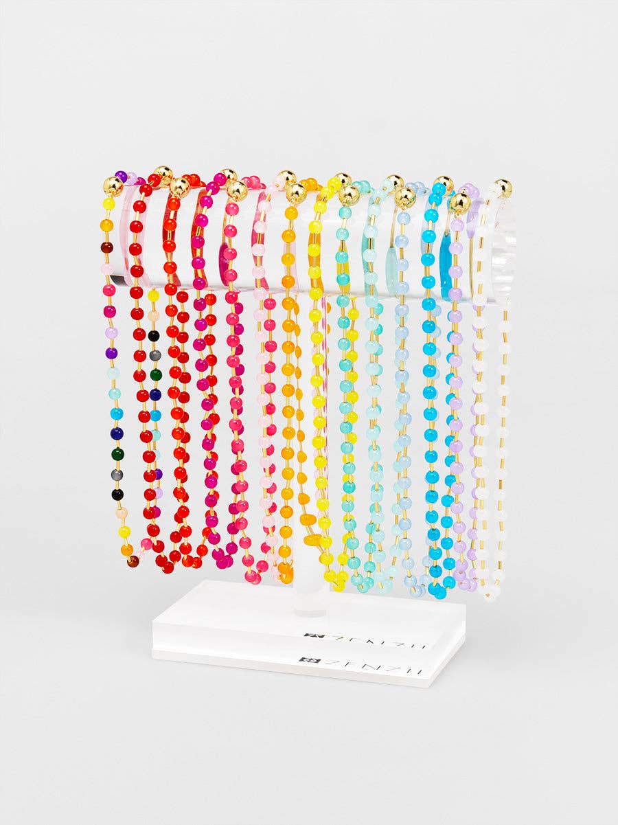 Glass Bead Magnet Short Necklace