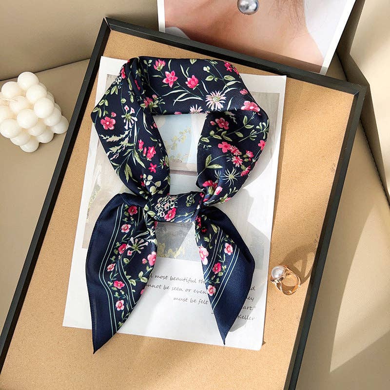 Fresh Floral Print Headscarf Square Scarf MK2BLW6W6NSI07