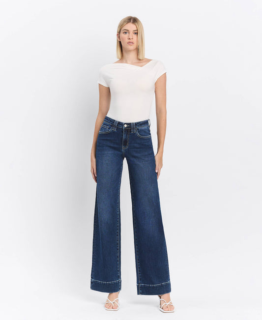 HIGH RISE TROUSER WIDE JEANS