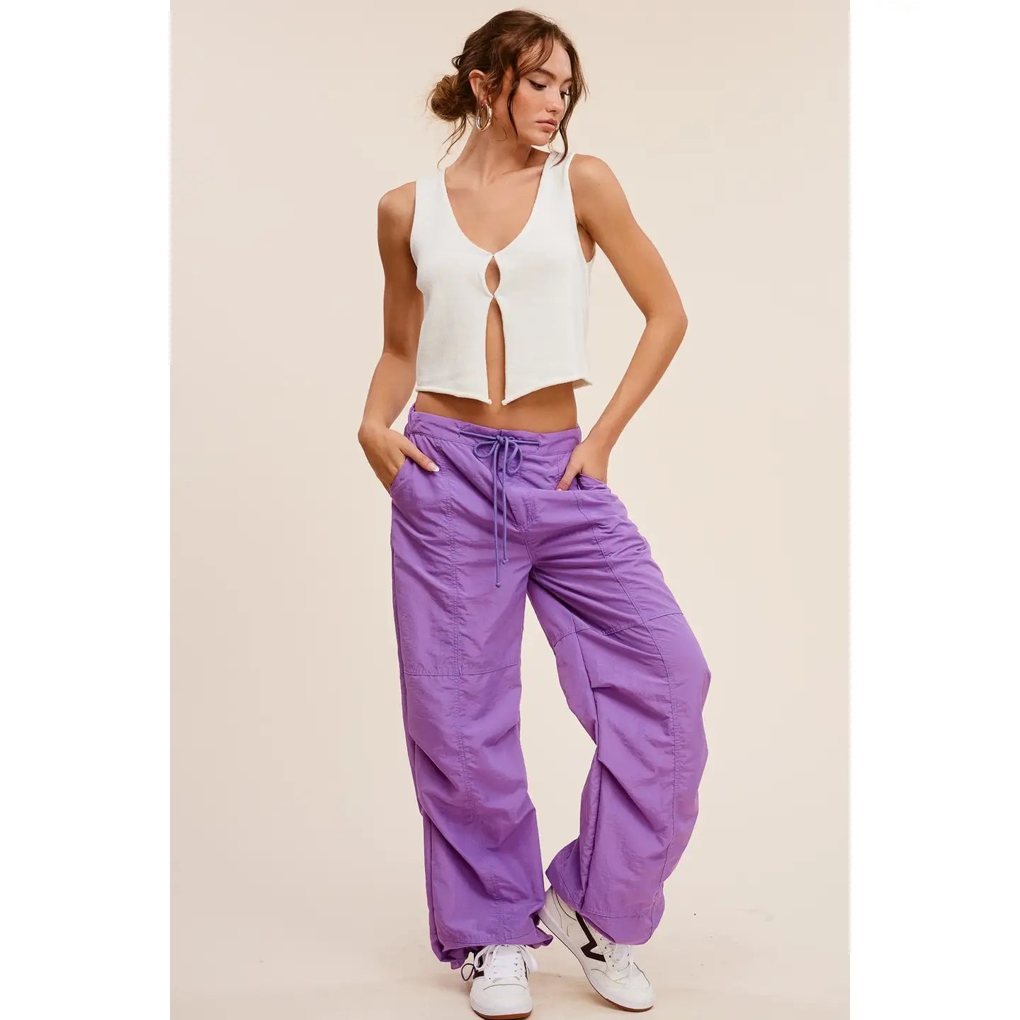 Purple cargo pants