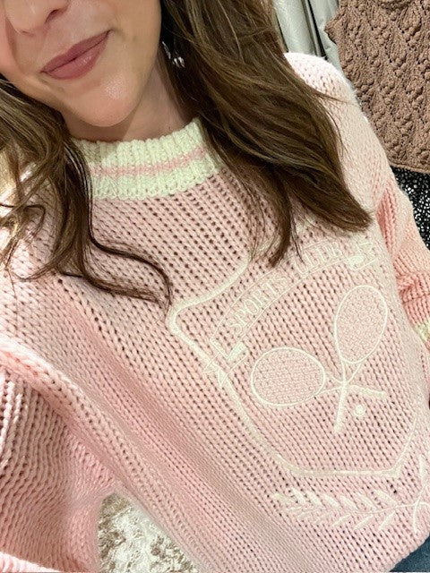 US Tennis Sweater - Pink