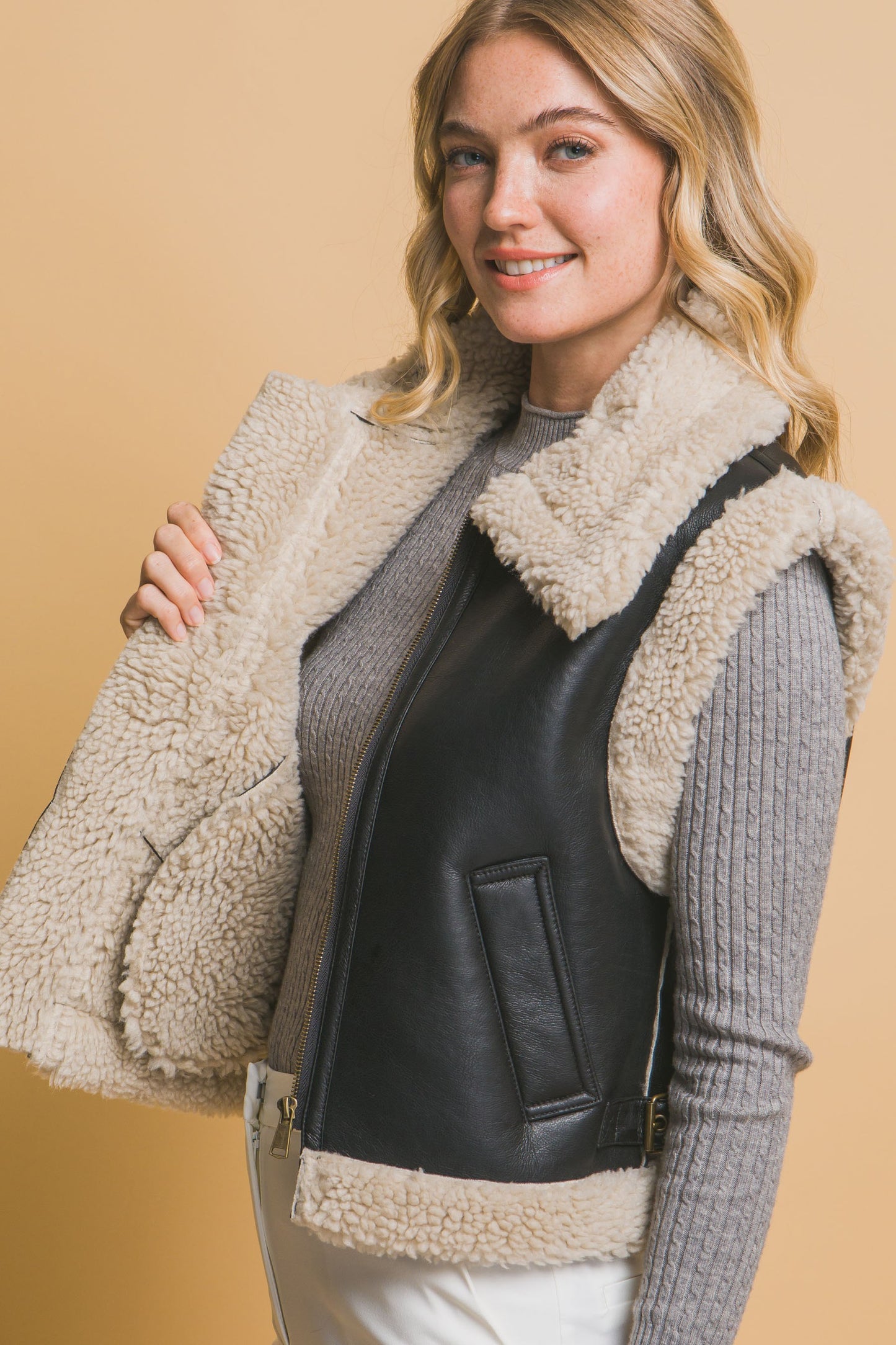 Faux Shearling Vest